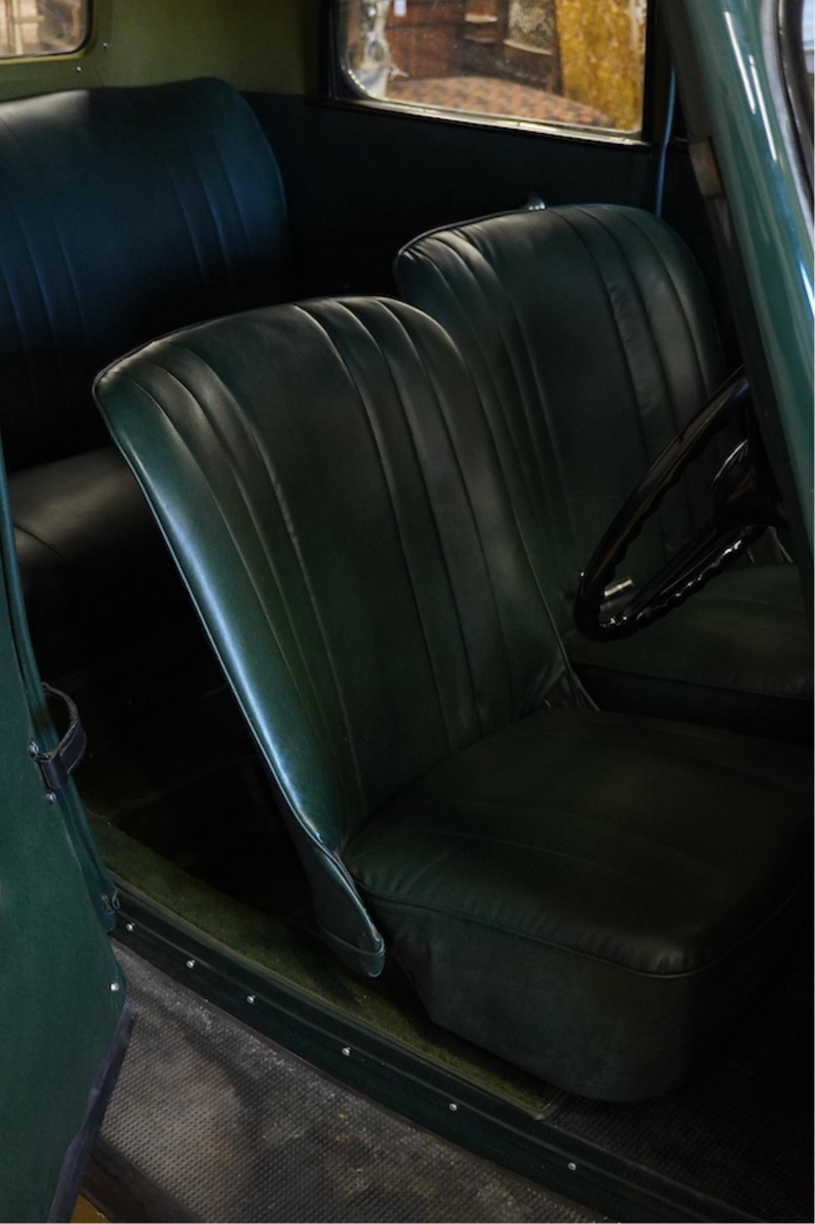 A 1936 Ford Model Y saloon, reg. no. CYM868, 885cc, dark green, odometer showing 93,057 miles. Restored by the late owner, to a very high standard and winner of seven Concours d’Elegance awards